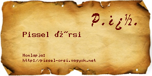 Pissel Örsi névjegykártya